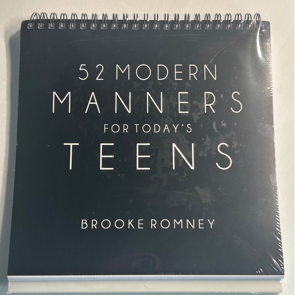 Brooke Romney 52 Modern Manners For Today's Teens OS Black Spiral Calendar
